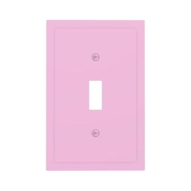 Imagem de Rosa 1 Gang Interruptor de Luz Cpver Capas de Tomada Decorativa Única Placa de Parede Elétrica Placa Frontal