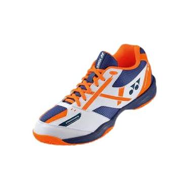 Imagem de YONEX Power Cushion 39 Tênis masculino de badminton (SHB39EX) (branco/laranja), Branco/laranja, 39 BR