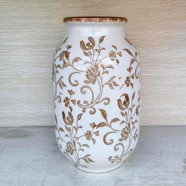 Imagem de SIDUCAL Vaso vintage de cerâmica, vaso floral chinoiserie de 22 cm, vasos rústicos de fazenda retrô rachados no gelo para decoração de casa, sala de estar, estante de livros, escritório, decoração