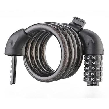 Imagem de Cadeado Bicicleta Com Senha Numérica Aço Reforçado Trava Bike Moto Capacete Portão Segurança