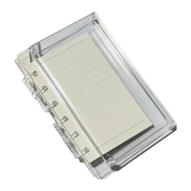 Imagem de Sclmgo Caderno de Páginas Soltas, Fichário com 6 Argolas, Planejador, Capa Transparente, Fichário para Desenho, Estudantes, Anotações, Esboços, A7 claro