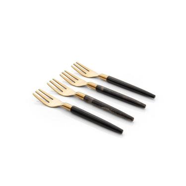 Imagem de Conjunto De Talheres Copa E Cia Para Aperitivo Finger Food 4 Peças Garbo Stone Slim