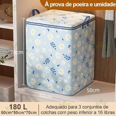 Imagem de Caixa Organizadora Dobrável para Roupas, Cobertores e Casacos – Saco Organizador de Guarda-Roupa 110L / 140L / 180L em Tecido Não Tecido, Armazenamento Visual e Economia de Espaço(3,180L)