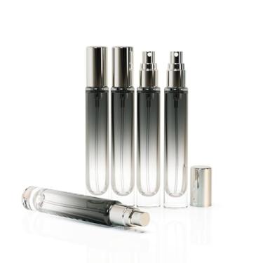 Imagem de Jagolain 5 frascos de viagem recarregáveis de perfume, frasco de vidro atomizador de perfume de 10 ml, portátil para viagens, férias, atividades ao ar livre e recipiente de amostra (cinza)