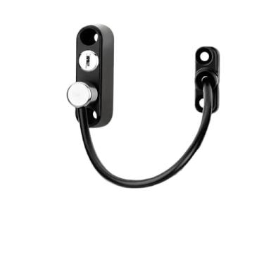 Imagem de Fechaduras de porta de janela de aço inoxidável, fechaduras de corrente de porta de janela, kits de fácil instalação, ferragens domésticas para janelas, portas, geladeiras, armários, cercas, portas