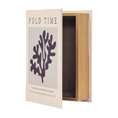 Imagem de PACOLO Caixas de livros decorativas, armazenamento de capa de madeira sintética para joias escondidas, dinheiro e dinheiro (horário dobrável)