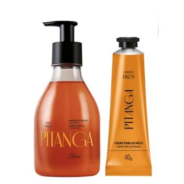 Imagem de Kit Ekkos Pitanga Sabonete Líquido para Mãos 250ml com Creme para as Mãos 40g