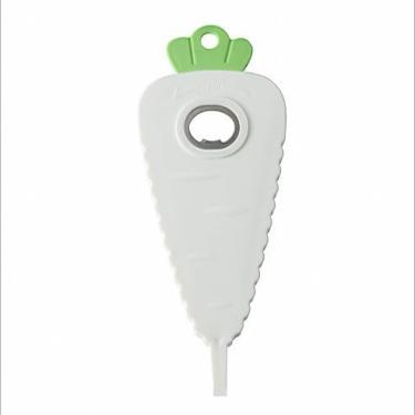 Imagem de Abridor de garrafas de cenoura, adesivo magnético, multifuncional, abridor de jarras, ferramenta de cozinha universal (branco)