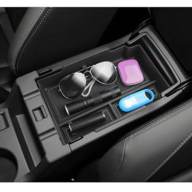 Imagem de LUWU Organizador de console central compatível com Subaru Crosstrek & Impreza 2024-2026 acessórios console apoio de braço caixa de armazenamento secundário bandeja de inserção material ABS com suporte
