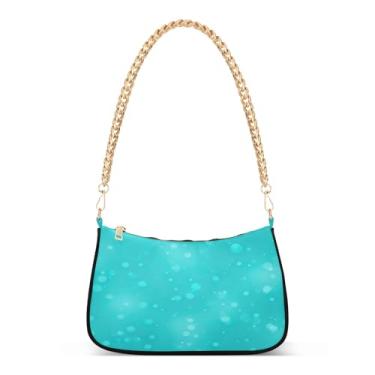 Imagem de Bolsa de ombro verde pastel com corrente de ombro, bolsa Hobo feminina com grande capacidade, bolsa clutch moderna para todos os dias ou à noite