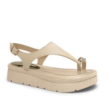 Imagem de Sandália Feminina Flatform Verão Moda Mississipi - Branco Off