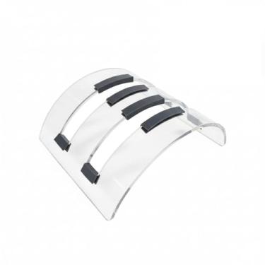 Imagem de Memorywuu Suporte vertical duplo para laptop, base de acrílico, para notebook, vertical, invisível, para mesa, escritório, casa, suprimentos, organizador de economia de espaço