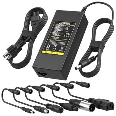 Imagem de Carregador de bateria de íon de lítio 42V 2A com 7 conectores - para Jetson - Gotrax bicicleta elétrica e scooter - scooter elétrica Ninebot - adaptadores de carga 7 em 1 - carregador universal para