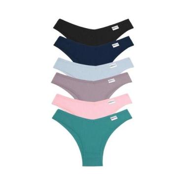 Imagem de Calcinhas De Biquíni Brasileiro Em Algodão Waffle Multicoloridas Para 