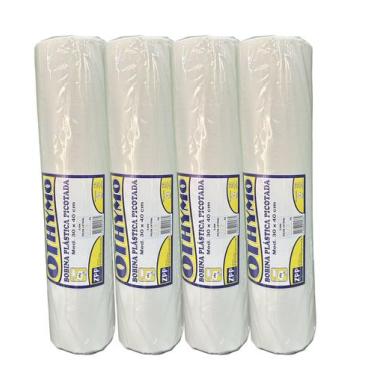 Imagem de Bobina plástica picotada 30x40 4un saco transparente mercado - E A COS