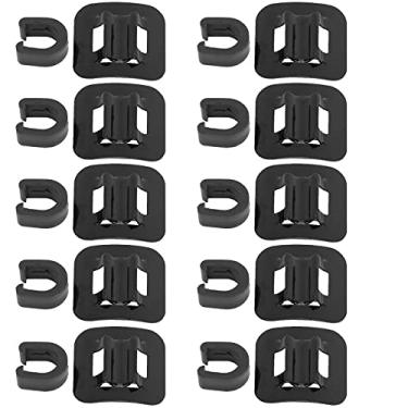 Imagem de Generic Guia de Cabo de Bicicleta de 10 Conjuntos Base Fixa de Linha de Freio Resistente para Acessório de Ciclismo, Liga de Alumínio + Guia Adesivo de Cabo de Bicicleta de PVC para Garfo