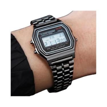 Imagem de Relógio Militar Digital Retro À Prova D'Água Unissex Em Aço Inoxidável