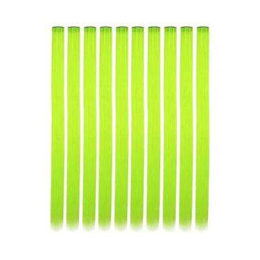 Imagem de Extensões De Cabelo Coloridas De 22 Polegadas 10PCS Lisas Ombre Sintét