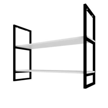 Imagem de Prateleira Suspensa Industrial Cozinha Nicho Industrial Nichos MDF - R