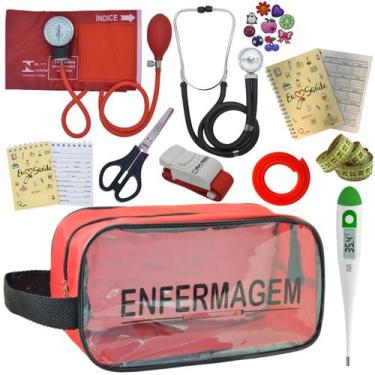 Imagem de Kit Enfermagem Profissional Glicose Estagio Saude Completo - PREMIUM, 