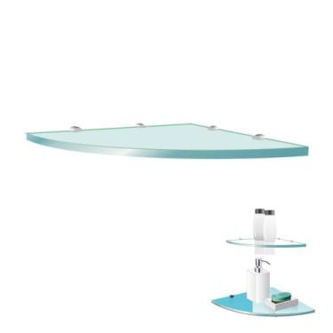 Imagem de Prateleira de vidro de canto 25cm x 25cm Float glass T5175 Sintex