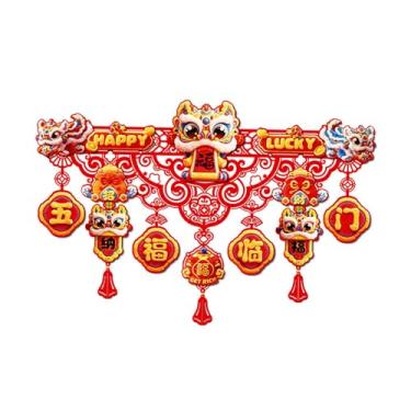 Imagem de IEUDNS Decoração de Ano Chinês de 2026, Pingente do Ano do Cavalo, Decoração para Festa Festival da Primavera, B