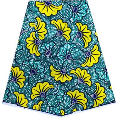 Imagem de HongyuAmy Tecido africano Ankara Print Kente 1 jarda cera africana (A20)