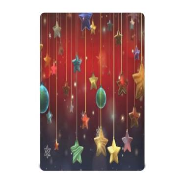 Imagem de Wassud Jogo de lençol de berço para decoração de Natal para meninos e meninas, respirável, lençol com elástico, neutro, 71 x 132 cm