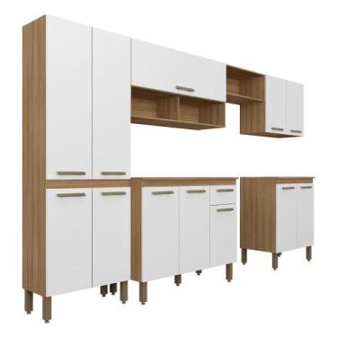 Imagem de Cozinha Modulada 6 Peças 12 Portas Tieli Boreal/branco - M. Arapongas 