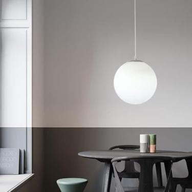 Imagem de Luminária Temki Moder Ceilig 150mm Glass Ball Chadelier Esférico Glass Ball Chadelier Branco Abajur Livig Quarto Diig Room Lightig