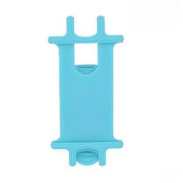 Imagem de Suporte universal de silicone para telefone de bicicleta com rotação de 360 graus para guidão de bicicleta e motocicleta azul