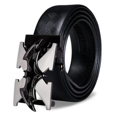 Imagem de Cinturón Ratchet Barry.Wang Bat de Cuero Genuino 3.5 cm