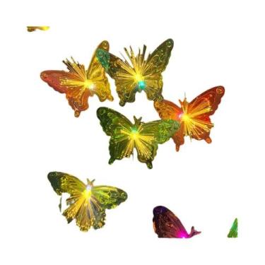 Imagem de Luz Solar LED Em Forma De Borboleta Com 6 Cabeças, Lâmpada De Decoraçã