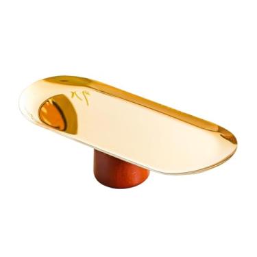 Imagem de Ioensy Bandeja decorativa para joias, peça central moderna e multiuso para toucador, porta-objetos para cosméticos, maquiagem e perfumes, L
