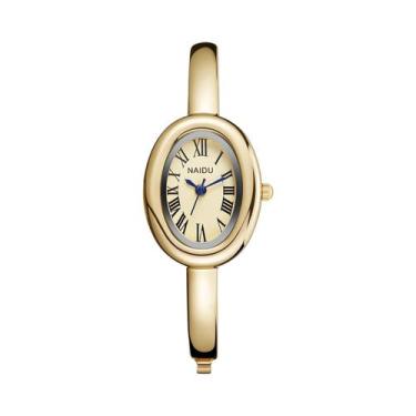 Imagem de Relógio De Pulso Feminino Elegante À Prova d'Água Com Números Romanos,