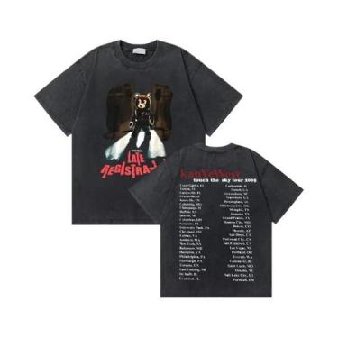 Imagem de Camiseta Masculina Oversized Vintage Com Estampa De Urso De Formatura 