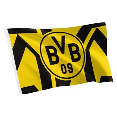 Imagem de Desert Cactus Bandeira do Borussia Dortmund FC BVB Alemanha Alemã Die Schwarzgelben Futebol 100% Poliéster Interior Exterior 0,9 x 1,5 m Bandeiras de Equipe (Bandeira H)