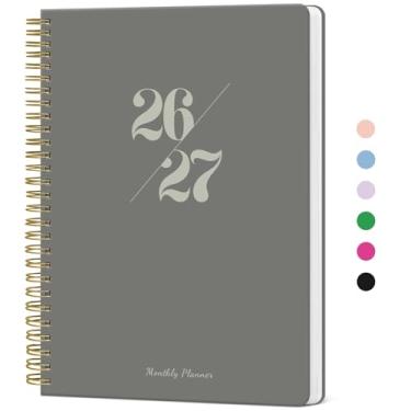 Imagem de Agenda mensal 2026-2027, agenda de 2 meses 2026-2027, funciona de janeiro de 2026 a dezembro de 2027, 17,8 x 25,4 cm, 24 meses, perfeita para planejamento de casa e escritório escolar - cinza pedra