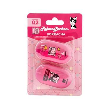 Imagem de Kit C/2 Borrachas Rebecca Bonbon Material Escolar Cores Sortidas
