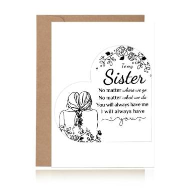 Imagem de yaozeio Sister Bestie Card for Sis Soulsister Birthday Bday Gifts for Female Friends Sisterhood Relationship Gifts for Sisters Besties Thank You Long Distance Gift Sister In Law Birthday Card