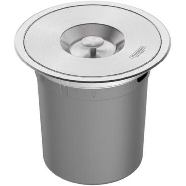 Imagem de Lixeira De Embutir Tramontina Clean Em Aço Inox 5 Litros