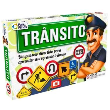 Imagem de Jogo De Tabuleiro Trânsito Educativo Pistas Placas Cones - Pais & Filh