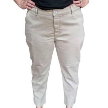 Imagem de Calça Feminina Cigarrete Semi Social 36756 Bege Shyros-Feminino