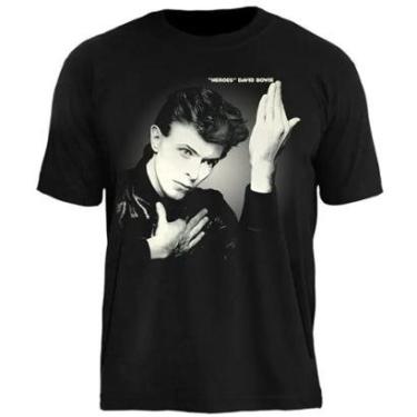 Imagem de Camiseta David Bowie Stamp Unissex em Algodão Manga Curta-Unissex