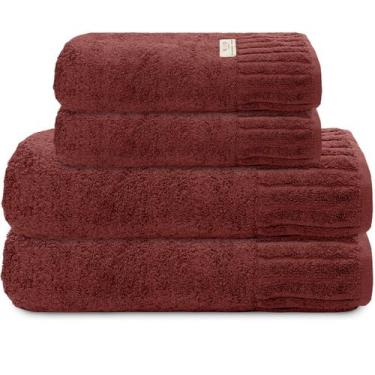 Imagem de Kit Jogo De Toalhas Camesa 4 Peças Banho e Rosto Velour 100% Algodão 5