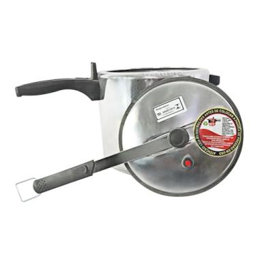 Imagem de Panela de Pressão Aço Inox Alumínio Alta Qualidade Suprema Roque 7 Litros Ideal para Porções Generosas Com Valvula de Segurança