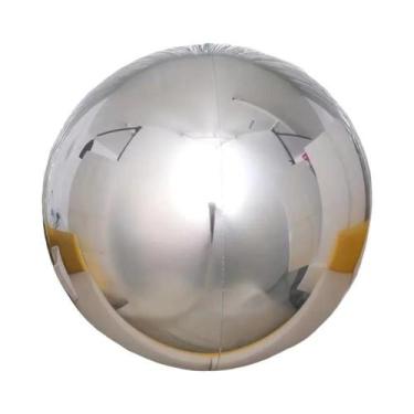 Imagem de Balão Metalizado 4D Prata E Dourado 32 Polegadas Para Decoração De Ani