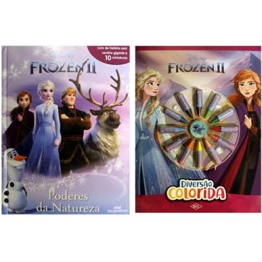Imagem de Kit de Livros infantil: Disney diversão colorida Frozen + Miniaturas: 