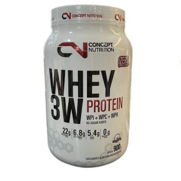 Imagem de WHEY 3W ZERO LACTOSE 900G - CONCEPT NUTRITION - Proteína Isolada e Hid