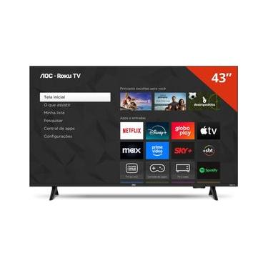 Imagem de Smart TV 43” AOC 43S5155/78G Full HD LED Wi-Fi Roku TV Dolby Audio